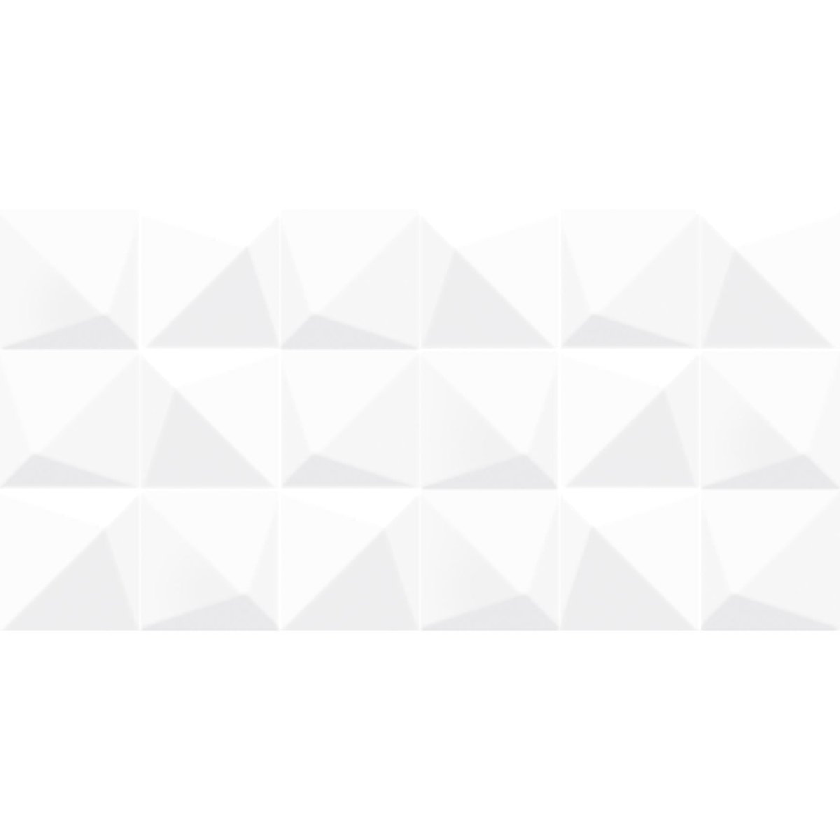 12 x 24 in. Linea White Prizmatic Glossy Rectified Glazed Ceramic Wall Tile - BUILDMYPLACE