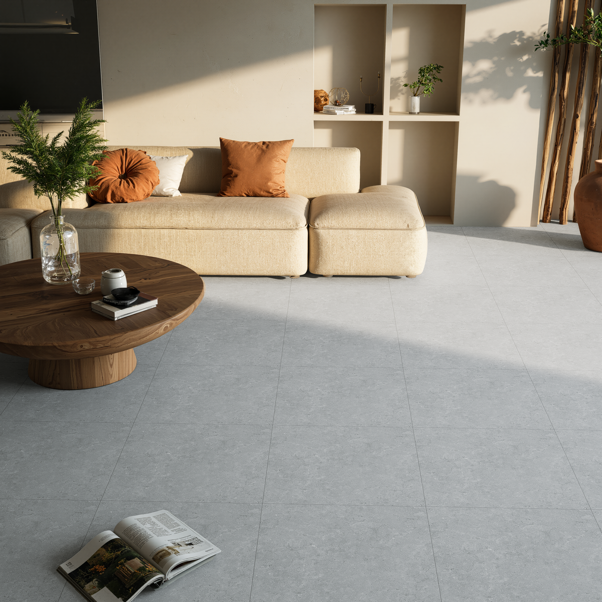20 x 20 in Coliseo Platinum Matte Pressed Glazed Porcelain Tile