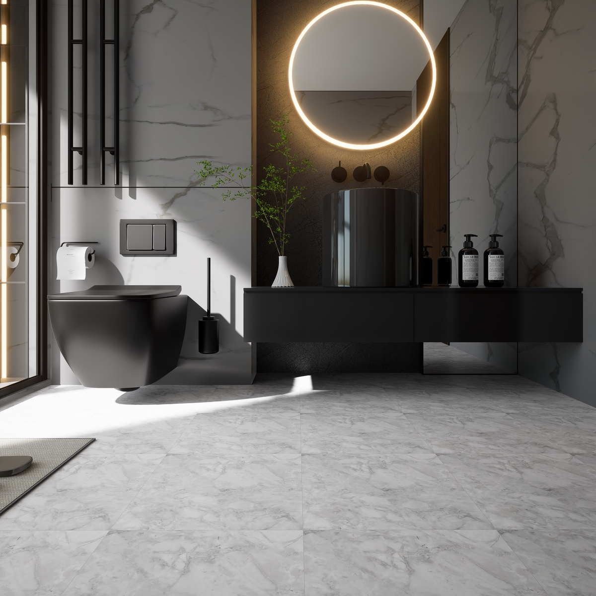 13 x 13 in Lumino Grigio Matte Pressed Glazed Porcelain Tile