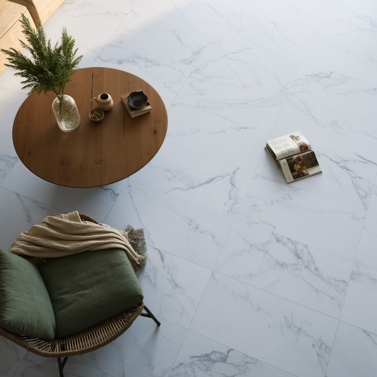 12 x 24 in Lumino Bianco Matte Pressed Glazed Porcelain Tile
