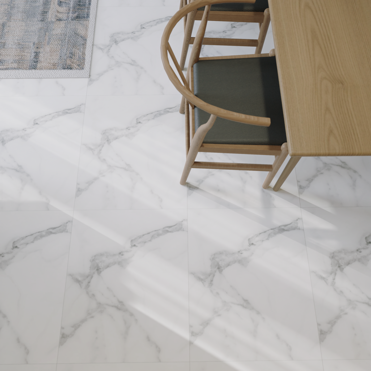 12 x 24 in Lumino Statuario Heritage Texture Pressed Glazed Porcelain Tile