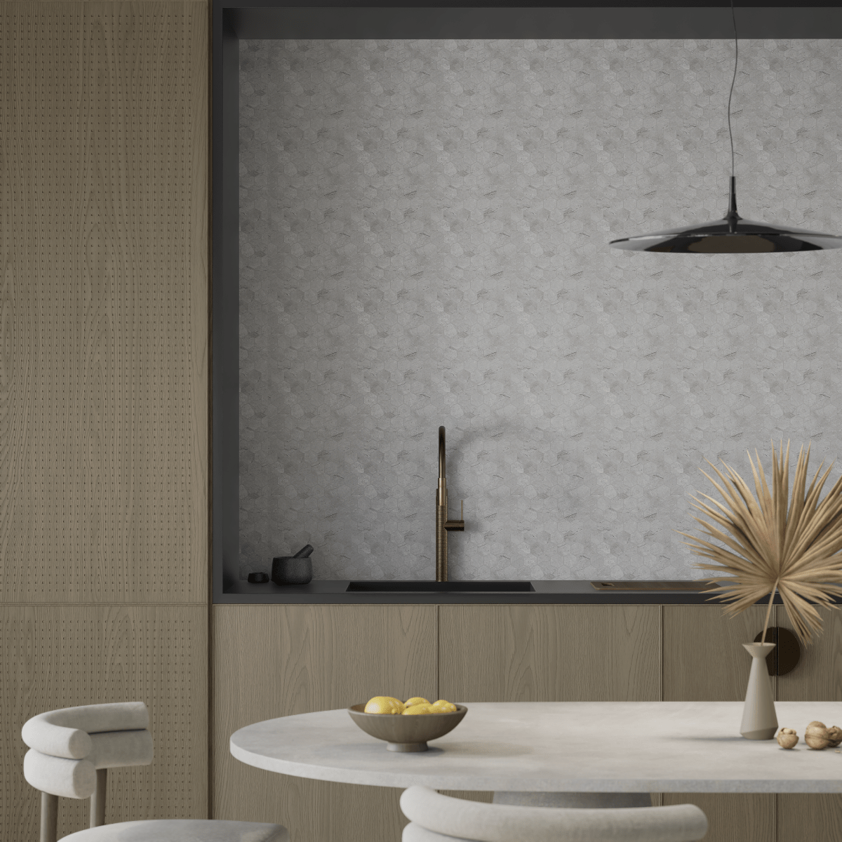 2 In Hexagon La Marca Paradiso Honed Glazed Porcelain Mosaic - BUILDMYPLACE
