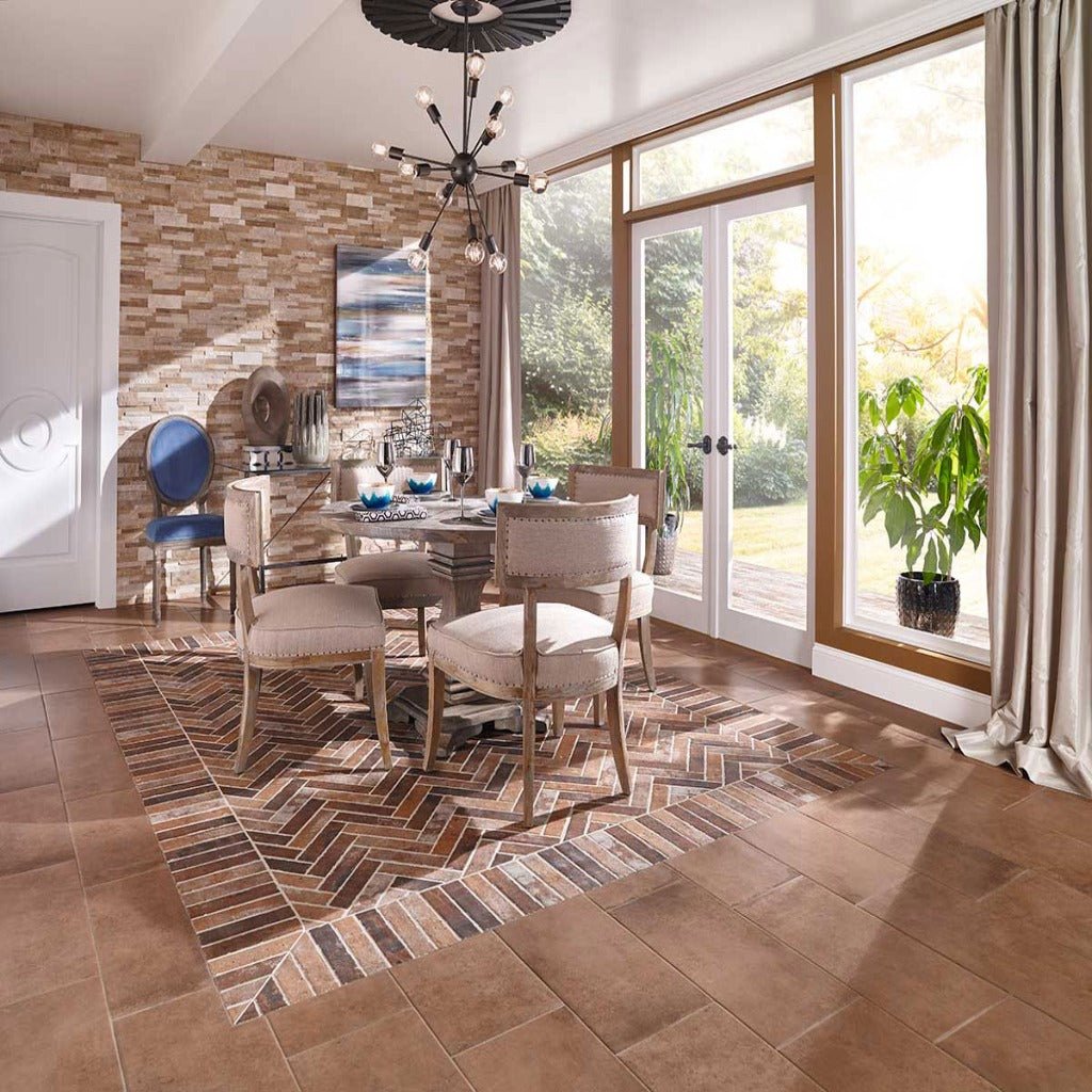 2" X 10" Brickstone Capella Red Glazed Matte Porcelain Tile (5.15SQ FT/CTN) - BUILDMYPLACE