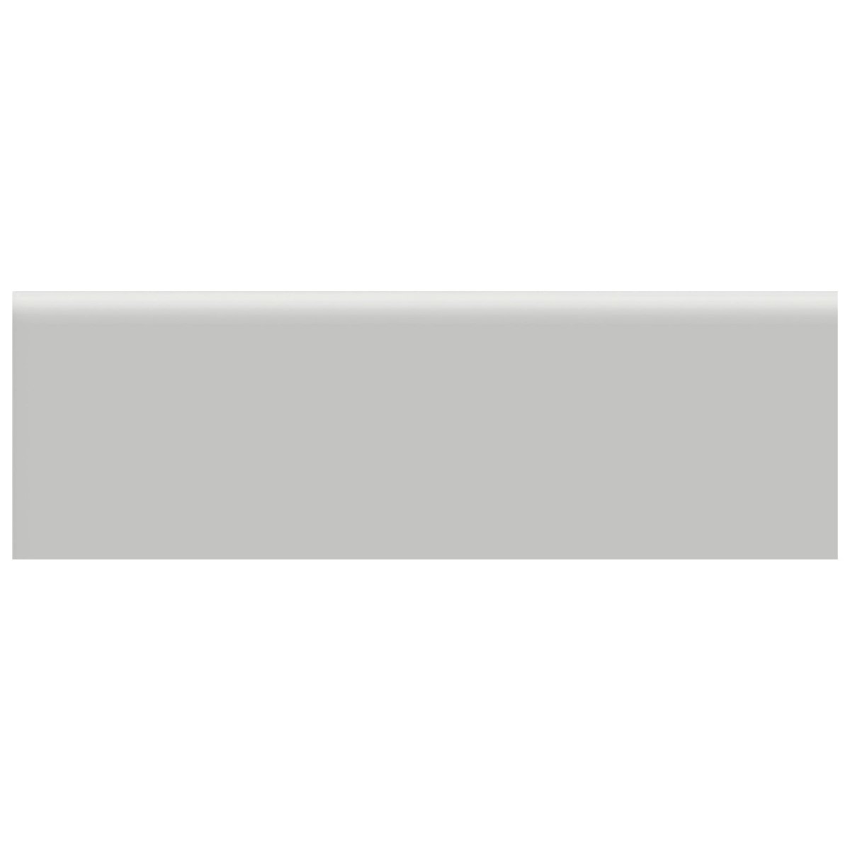 2 x 6 in Soho Loft Grey Glossy Glazed Ceramic Bullnose - BUILDMYPLACE