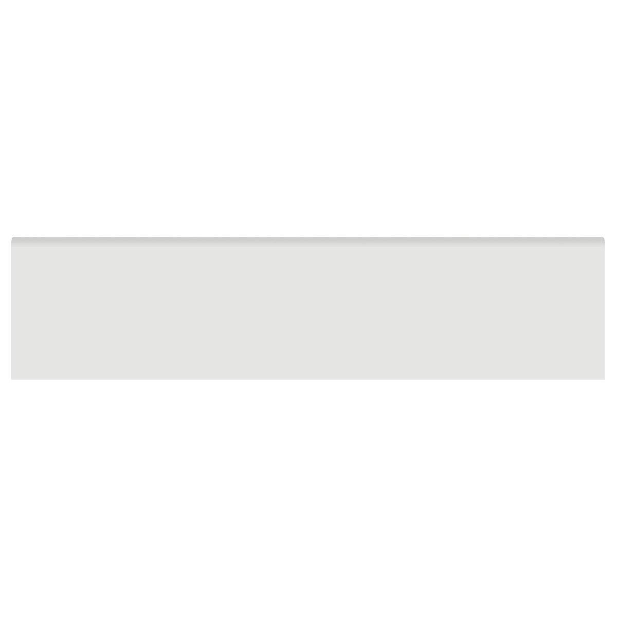 2 x 8 in. Soho Vintage Grey Glossy Glazed Ceramic Bullnose Trim - BUILDMYPLACE