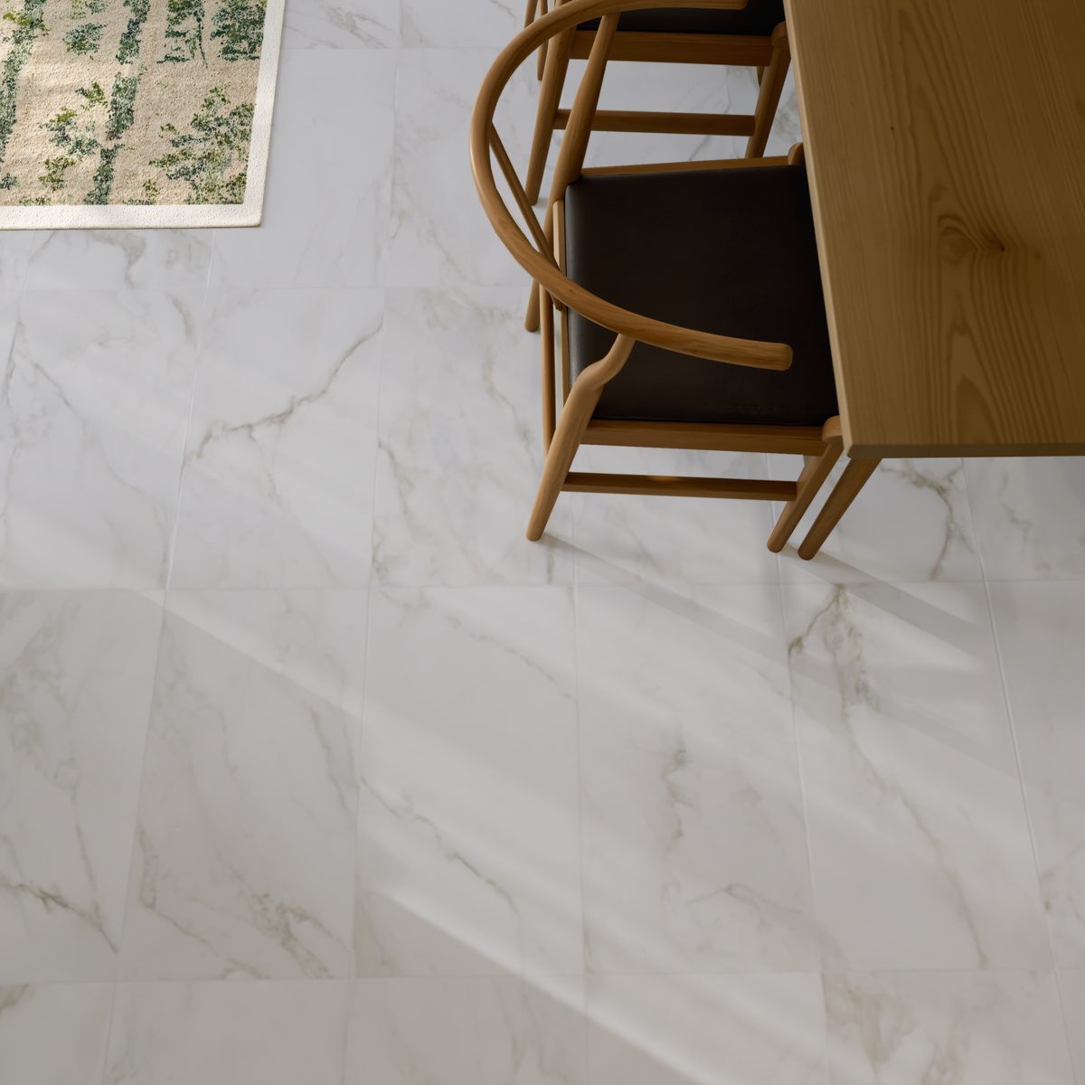 12 x 24 in Lumino Calacatta Matte Pressed Glazed Porcelain Tile