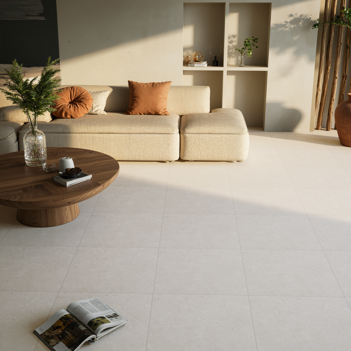 20 x 20 in Coliseo Pearl Matte Pressed Glazed Porcelain Tile