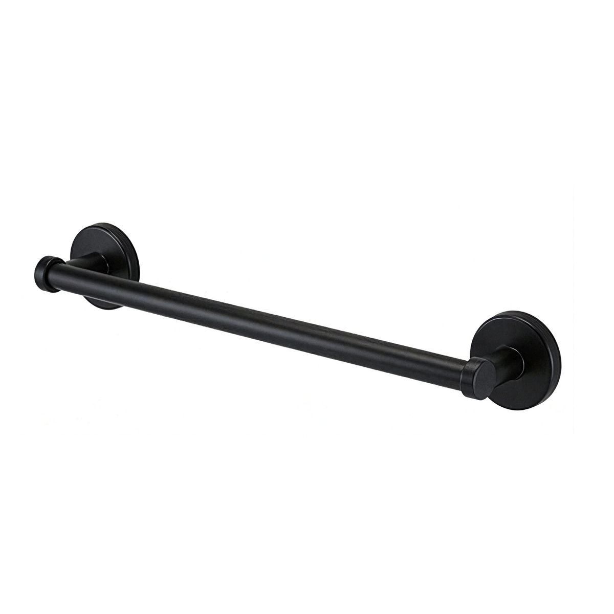 Ivanees 4-Piece Bathroom Accessories Set in Matte Black Finish – Stainless Steel Robe Hook, Towel Ring, Toilet Paper Holder & Towel Bar