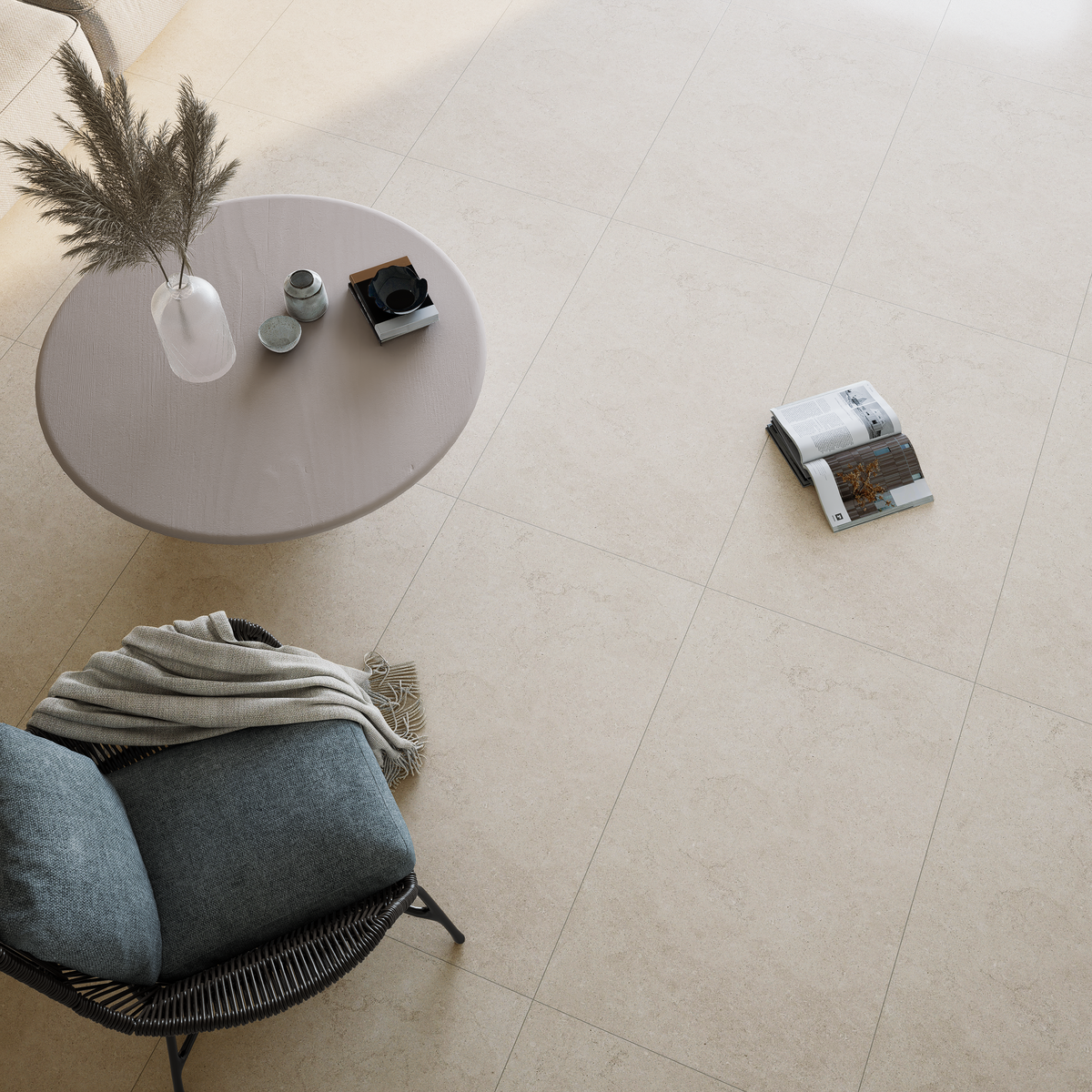 12 x 24 in Lumino Dune Heritage Texture Pressed Glazed Porcelain Tile