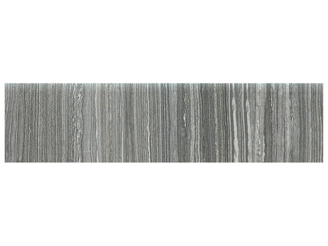 3 X 12 In Eramosa Carbon Polished Glazed Porcelain Bullnose
