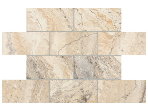 3 X 6 In Picasso Filled & Honed Travertine