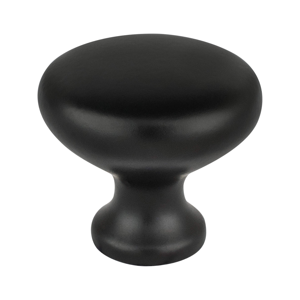 Traditional Advantage Four Matte Black Mushroom Knob