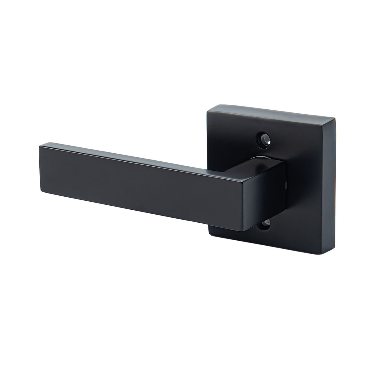Ivanees Single Dummy Lever Handle in Matte Black Finish with Concealed Screws