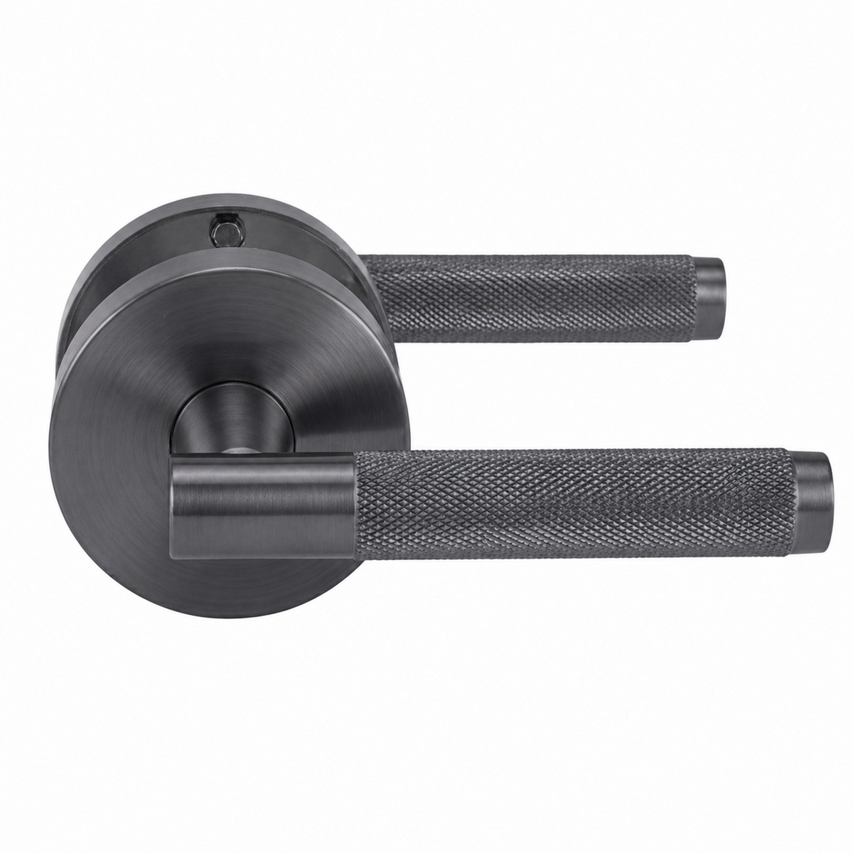 Ivanees Heavy Duty Passage Leverset in Brushed Gun Metal Finish with Concealed Screws