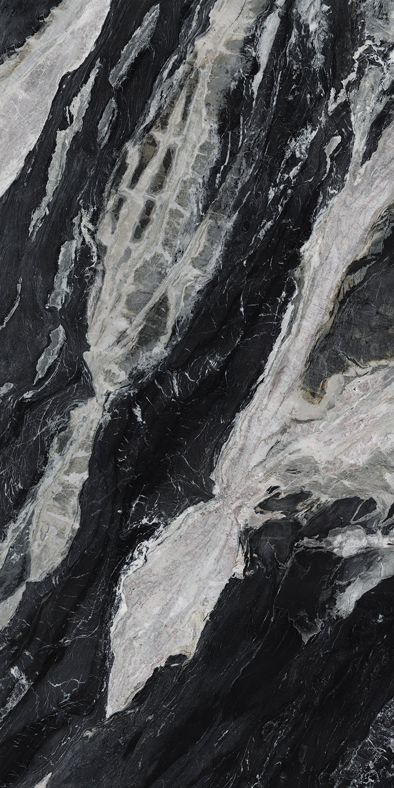 63 x 126 in Majesto Bianco Dior Block 38 Bookmatch Cut Polished 6 mm, full slab face