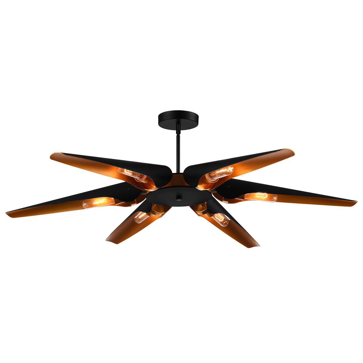 Amar 6 Light Matte Black Chandelier