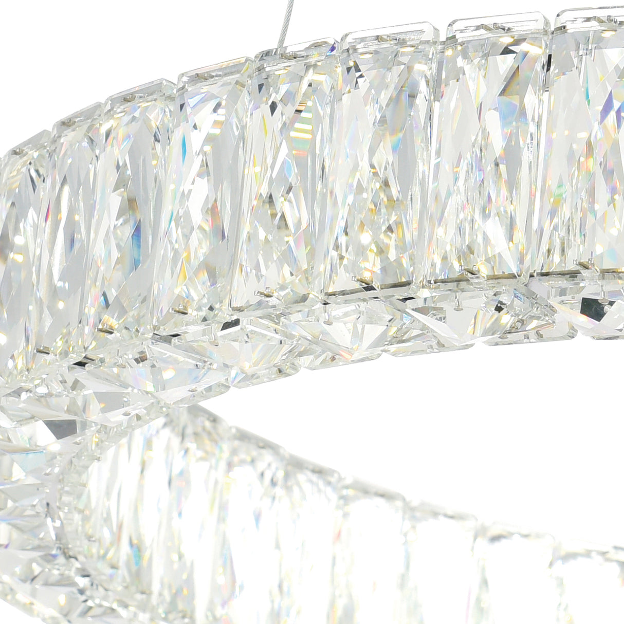 Madeline Integrated LED 3 Ring 32in Chrome Chandelier