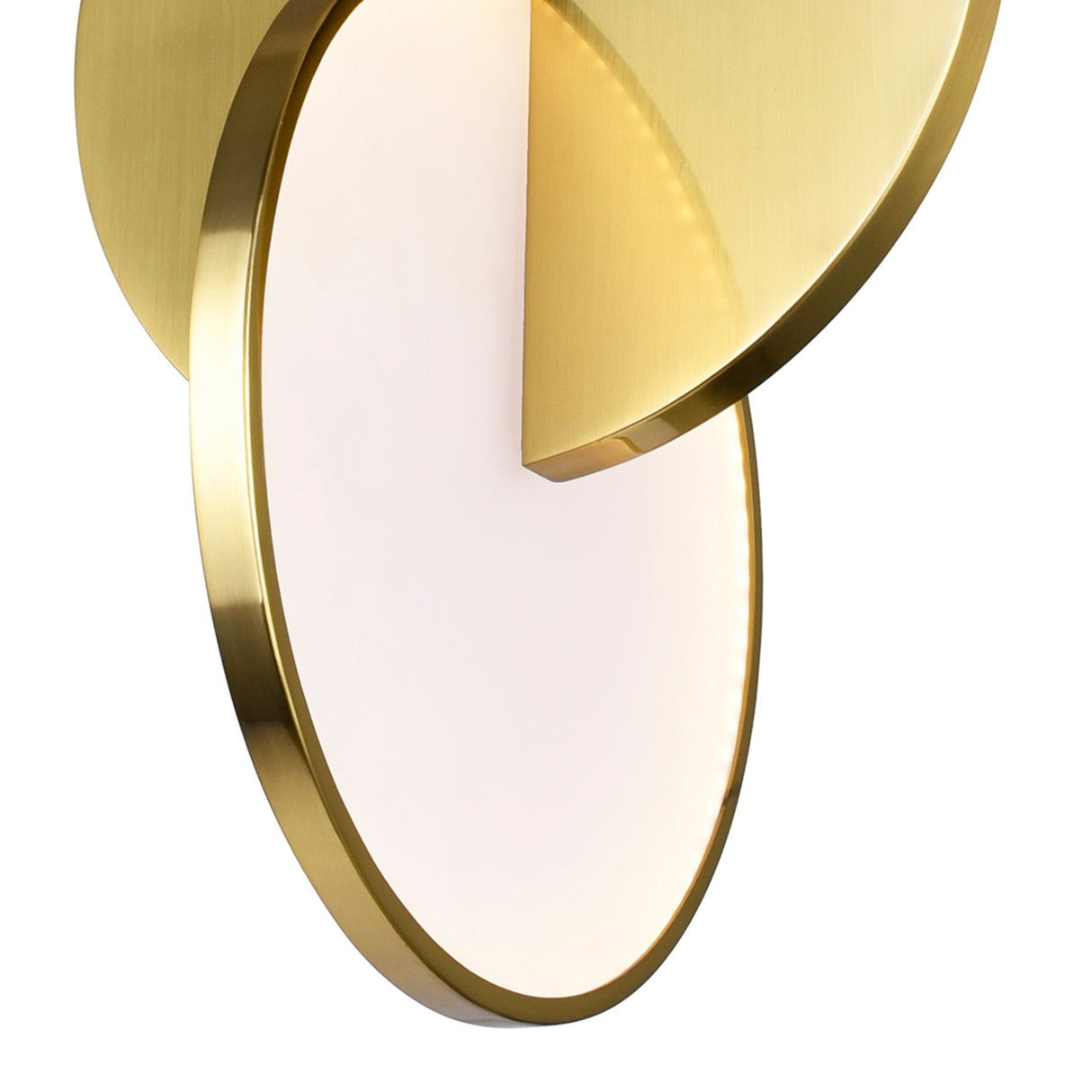 Tranche Integrated LED 10in Brushed Brass Mini Pendant