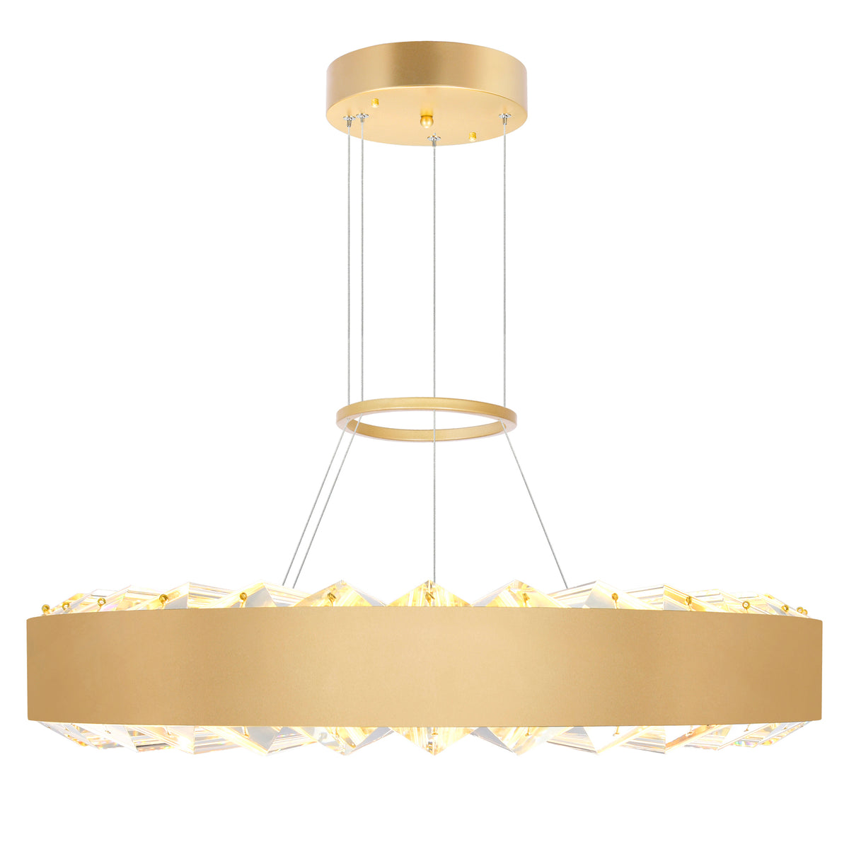 Bjoux LED Chandelier Light With Sun Gold Finish