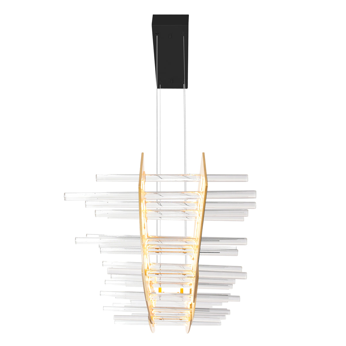 Gondola LED Chandelier With Black Finish