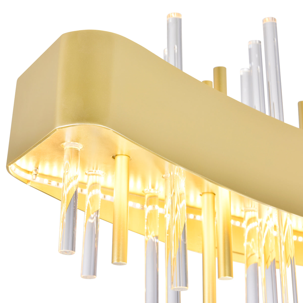 Millipede Integrated LED 40in Satin Gold Chandelier