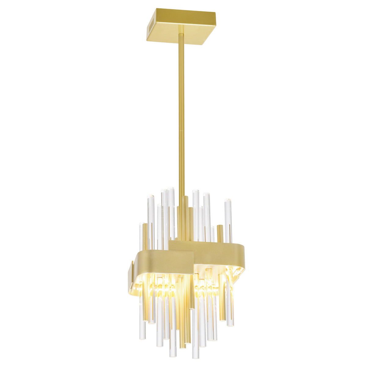 Millipede Integrated LED Satin Gold Mini Pendant