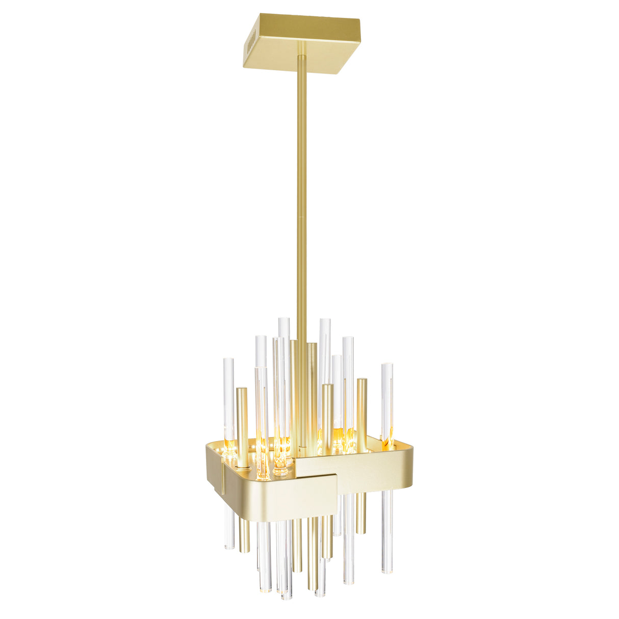Millipede Integrated LED Satin Gold Mini Pendant