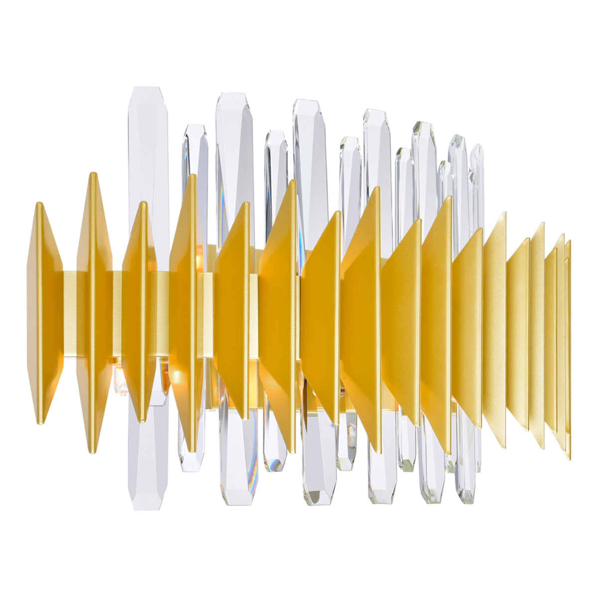 Cityscape 7 Light 24in Satin Gold Vanity Light