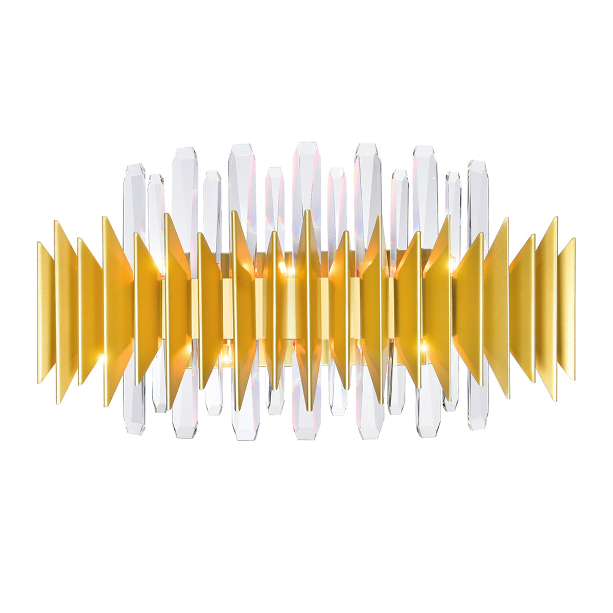 Cityscape 7 Light 24in Satin Gold Vanity Light