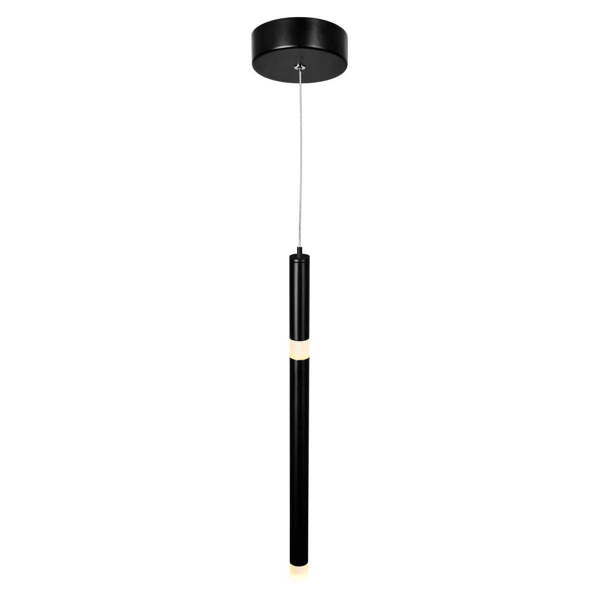 Flute Integrated LED 5in Black Mini Pendant