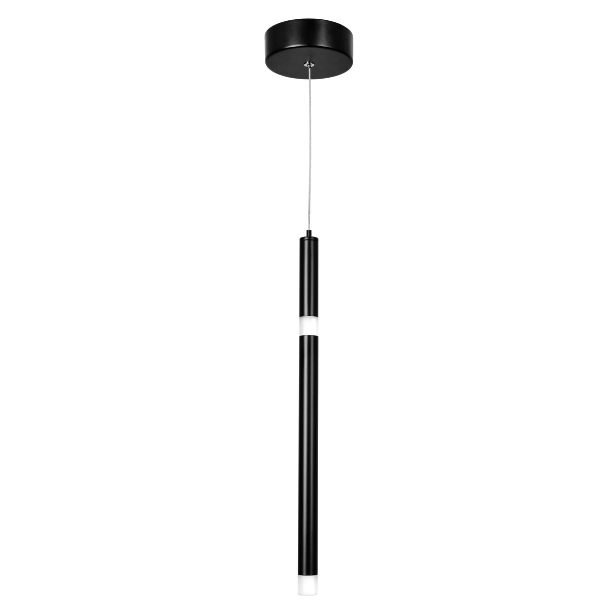 Flute Integrated LED 5in Black Mini Pendant