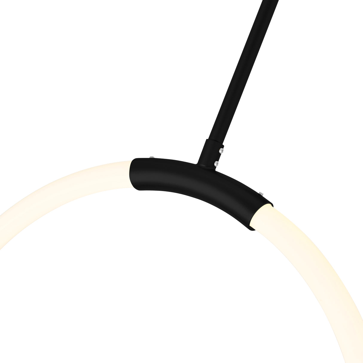 Hoops Integrated LED 24in Black Chandelier