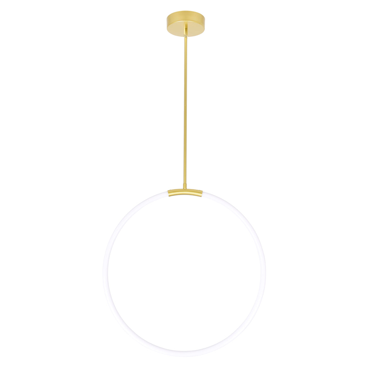 Hoops Integrated LED 24in Satin Gold Chandelier