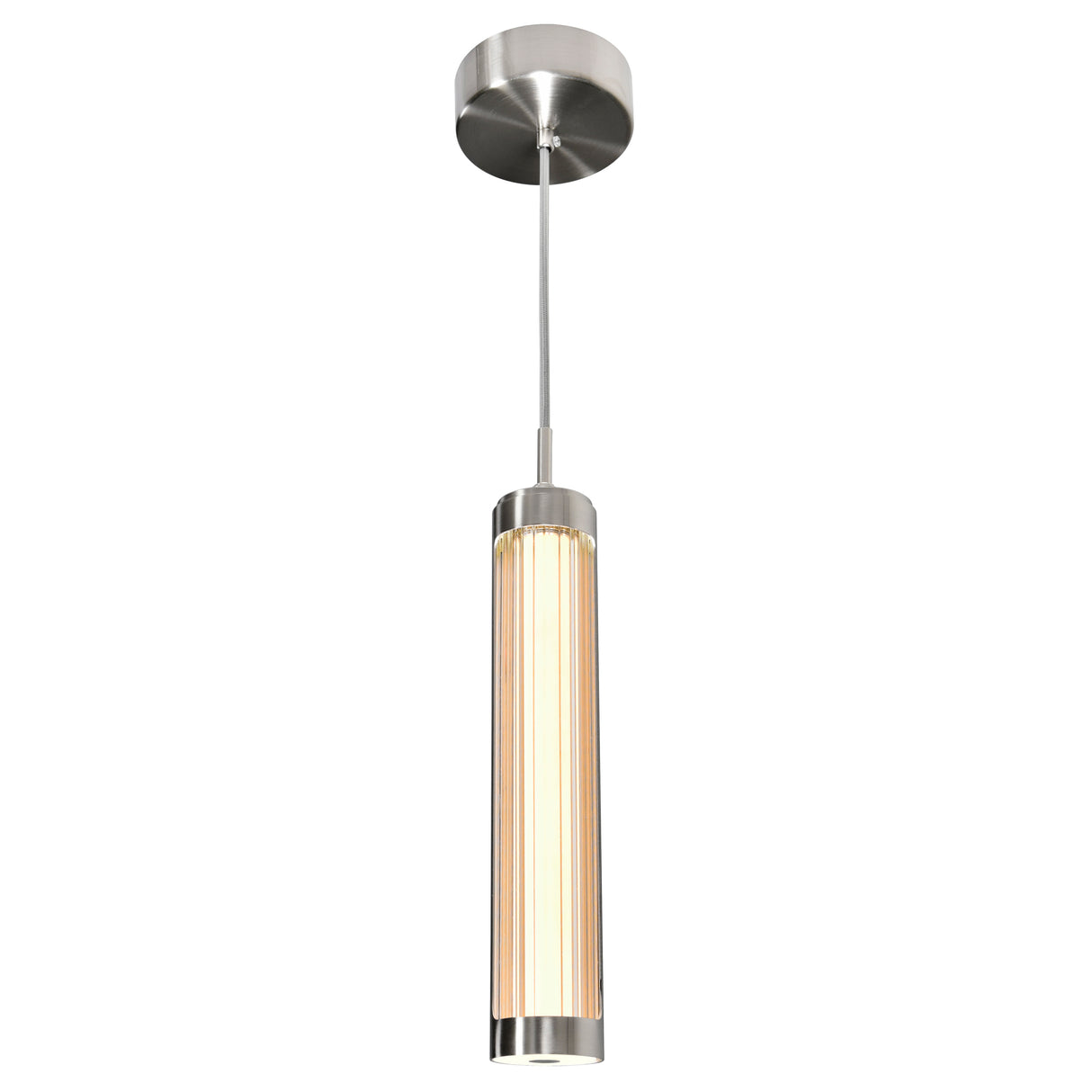 Neva Integrated LED 3in Satin Nickel Pendant