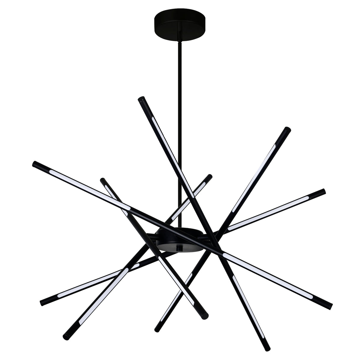 Oskil Integrated LED 31in Black Chandelier