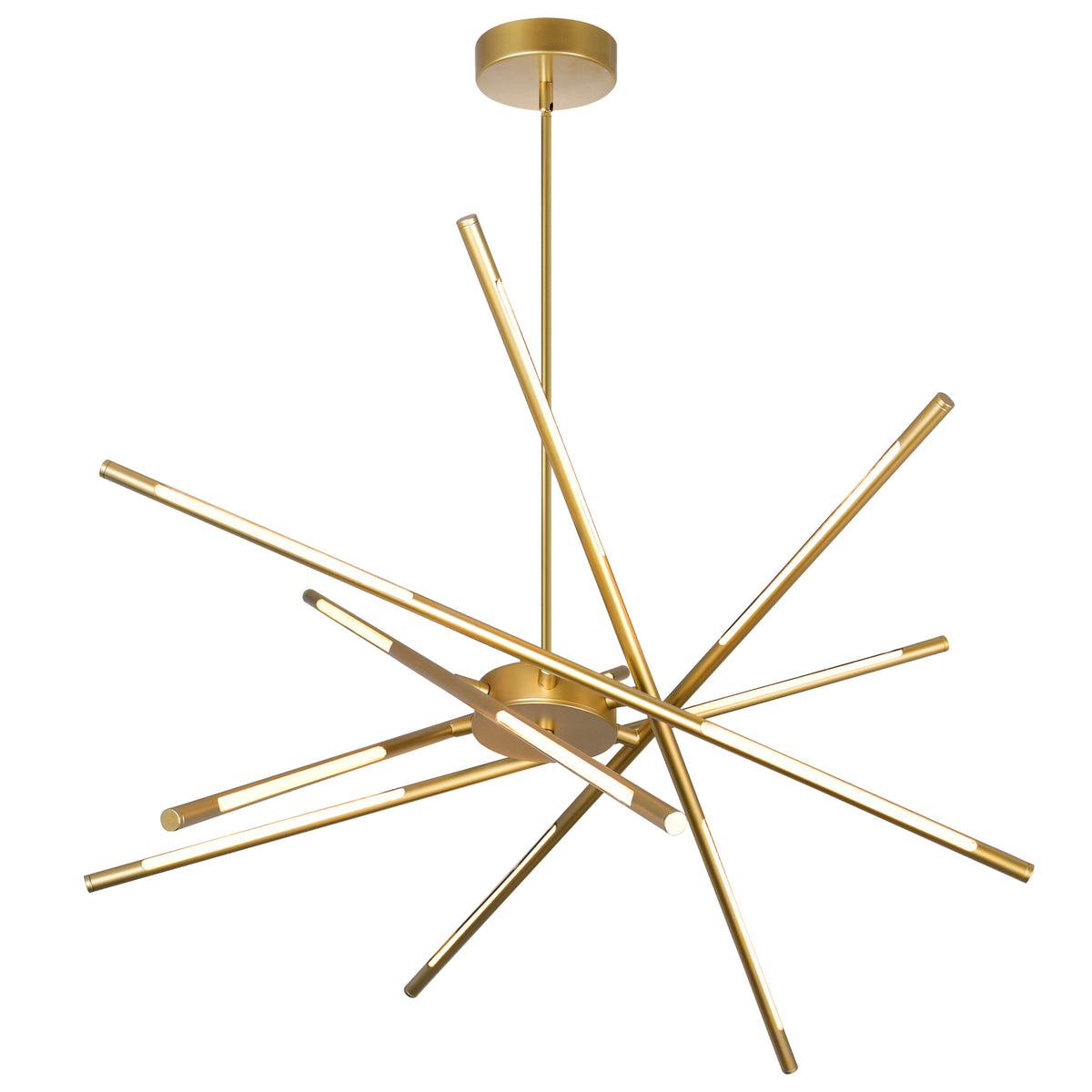 Oskil Integrated LED 31in Satin Gold Chandelier