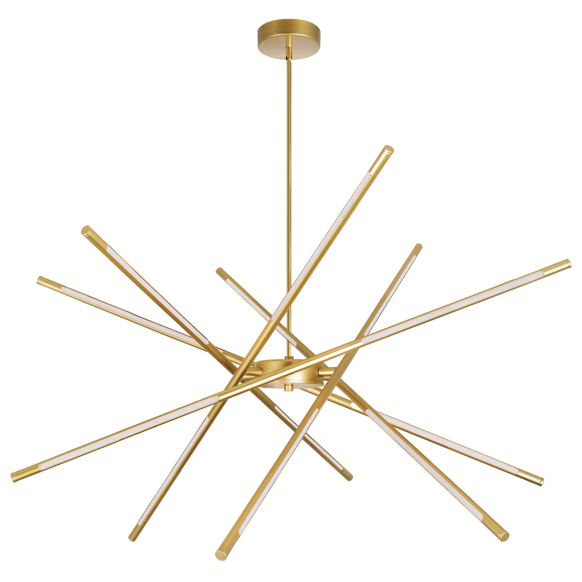 Oskil Integrated LED 43in Satin Gold Chandelier