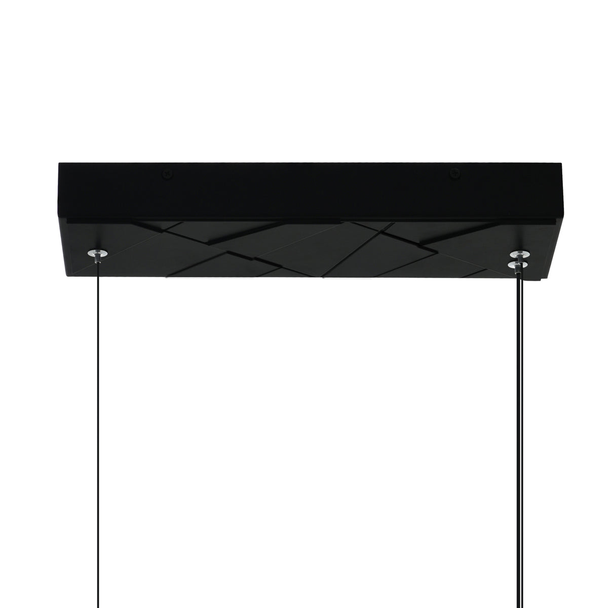 Valira Integrated LED 48in Black Chandelier with Handcrafted Glass