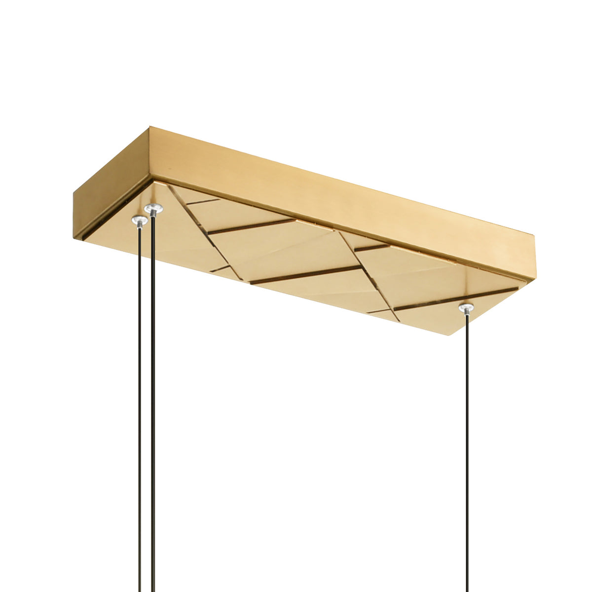 Valira Integrated LED 48in Brass Chandelier with Handcrafted Glass