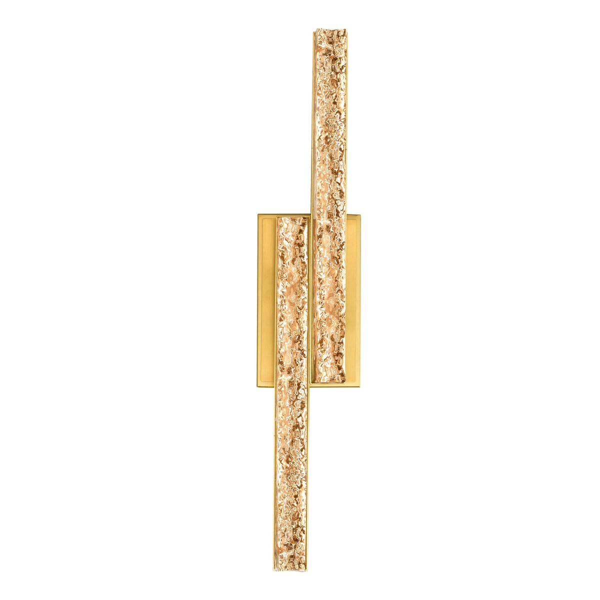 Stagger Integrated LED 24in Brass Vanity Light with Handcrafted Glass