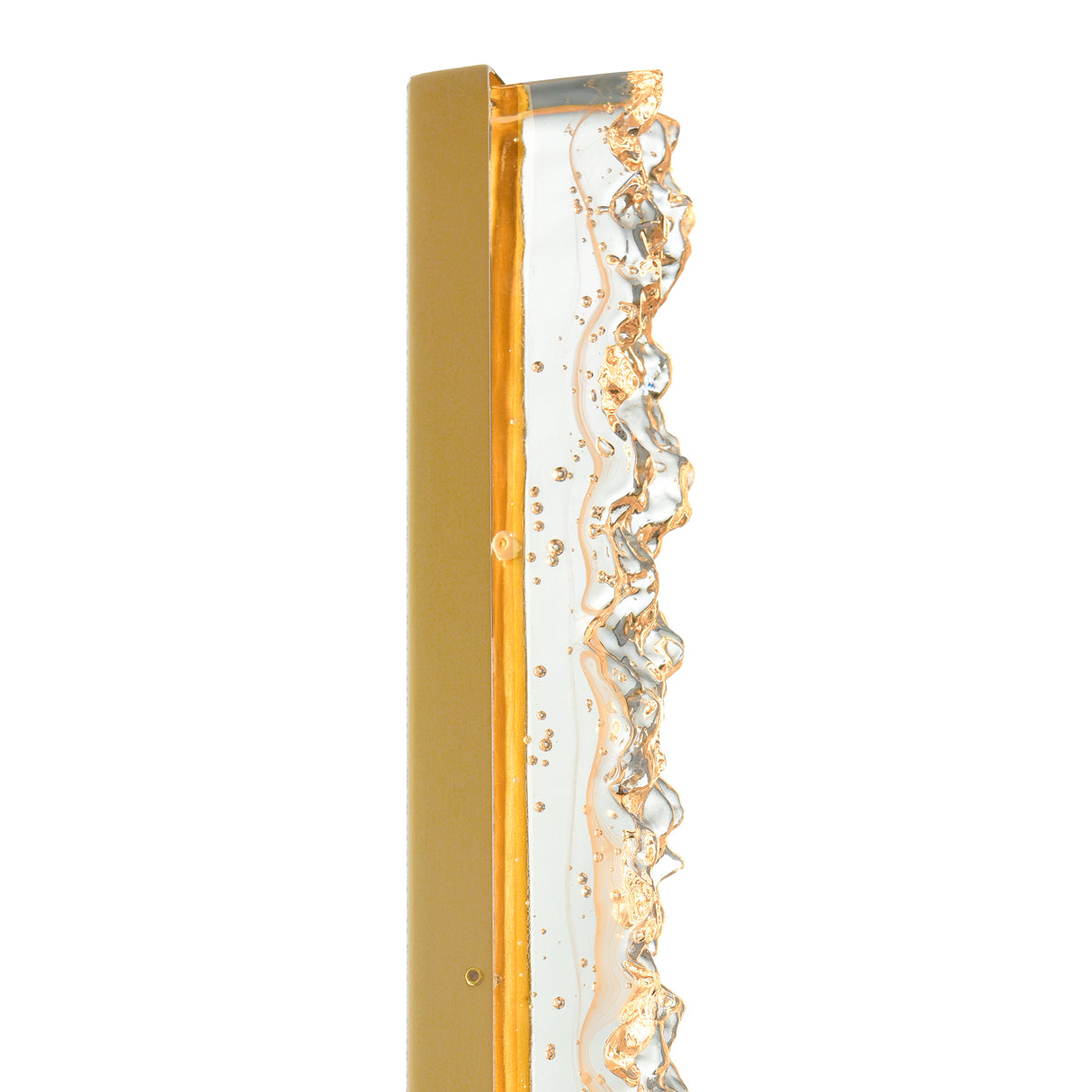 Stagger Integrated LED 36in Brass Vanity Light with Handcrafted Glass