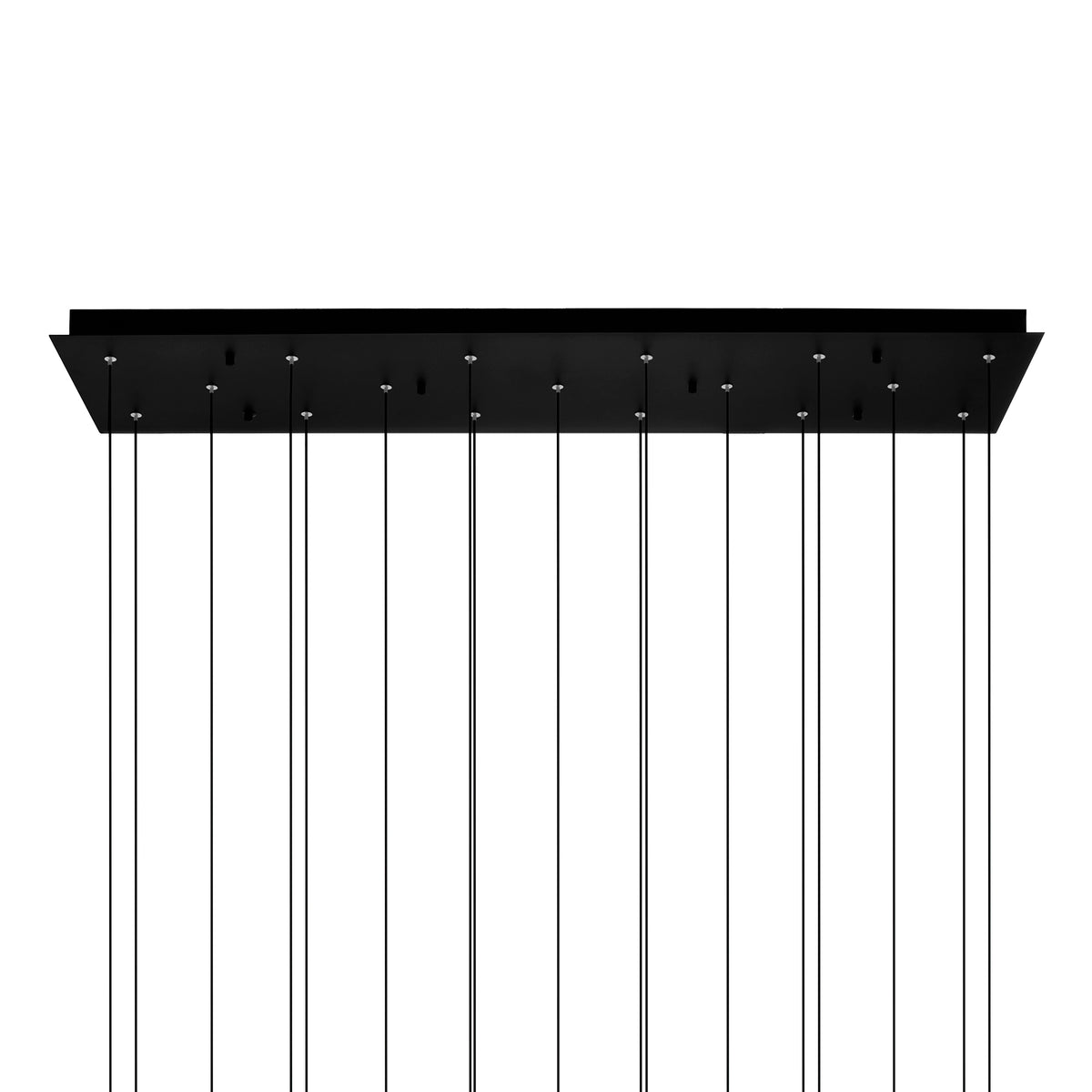 Greta Integrated LED 48in Black Chandelier with Handcrafted Glass