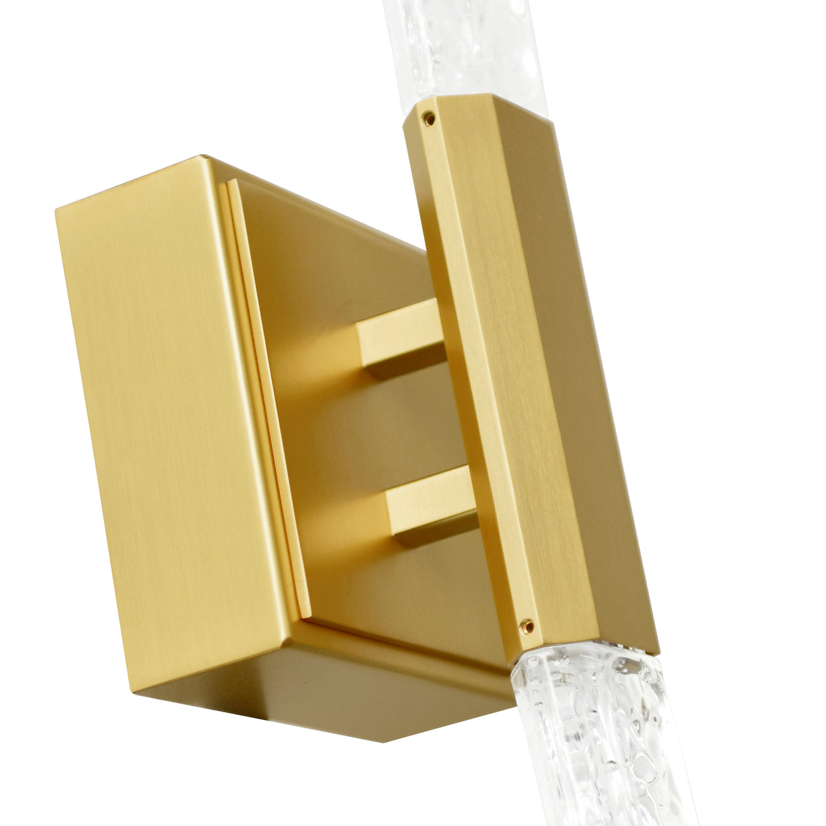 Greta Integrated LED 24in Brass Vanity Light with Handcrafted Glass