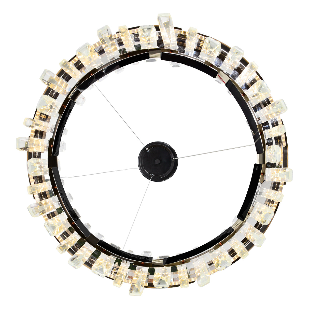 Aya Integrated LED 24in Pearl Black Chandelier
