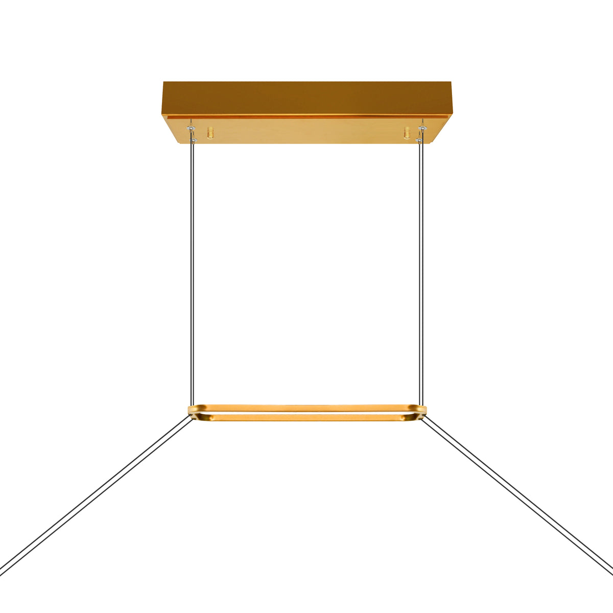 Himalayas Integrated LED 48in Brass Chandelier with Handcrafted Glass