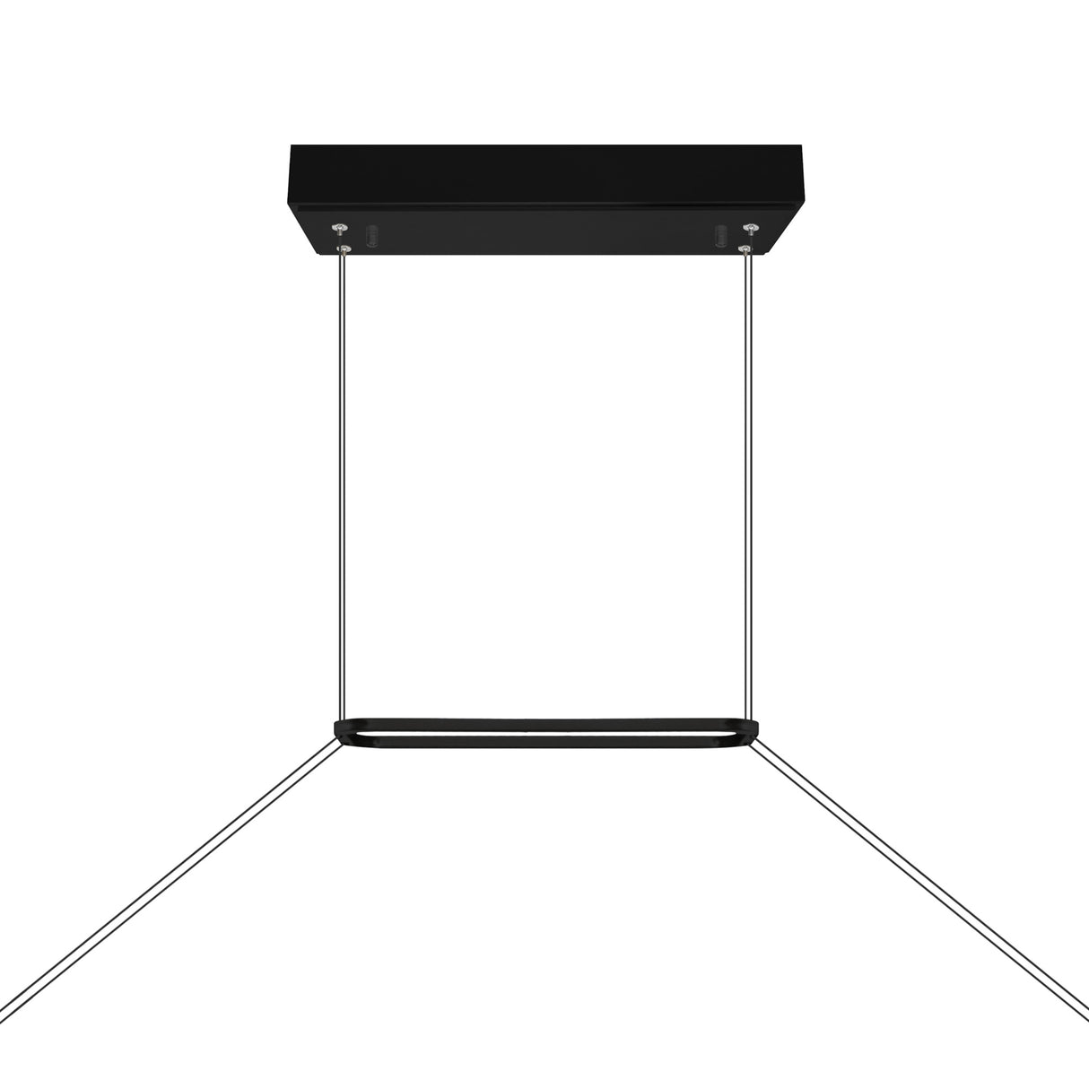Himalayas Integrated LED 62in Black Chandelier with Handcrafted Glass