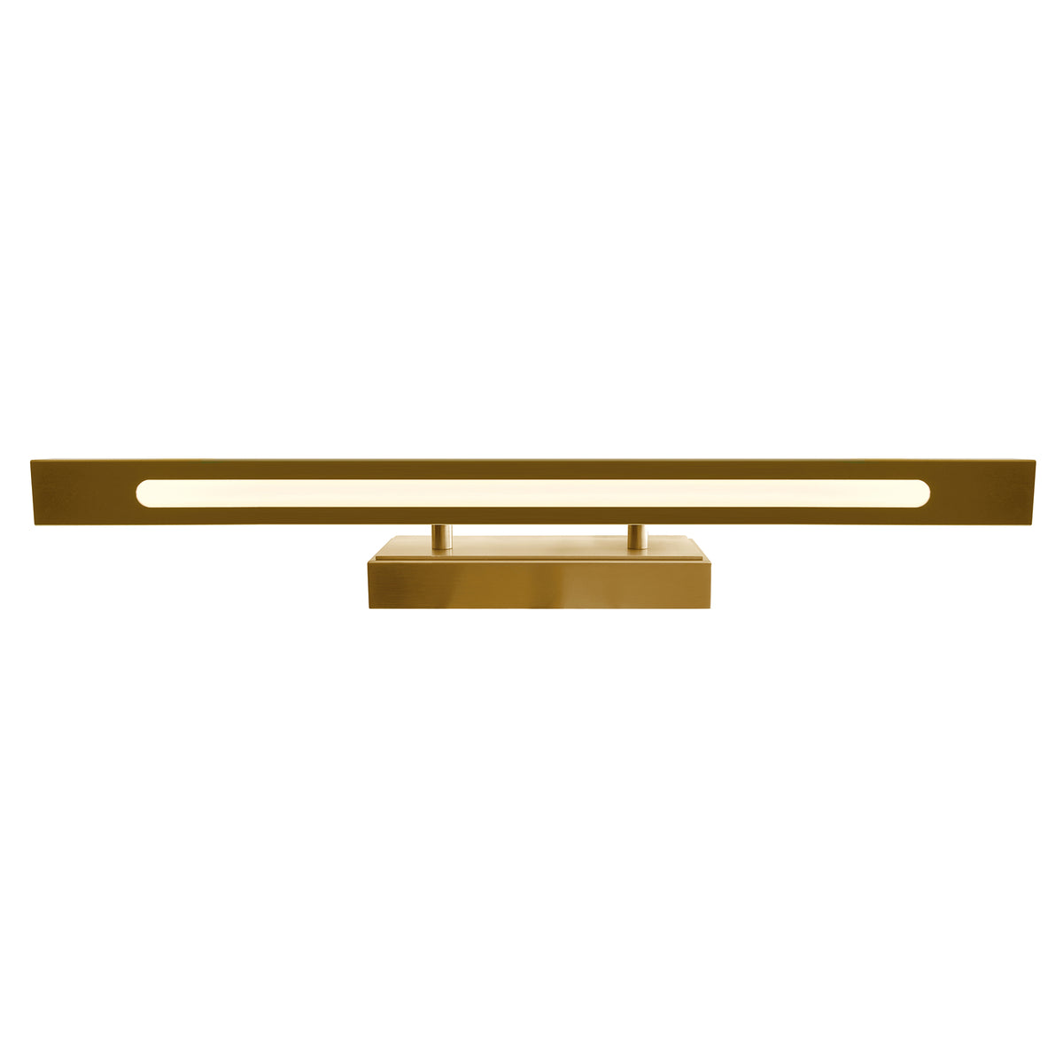 Himalayas Integrated LED 26in Brass Vanity Light with Handcrafted Glass