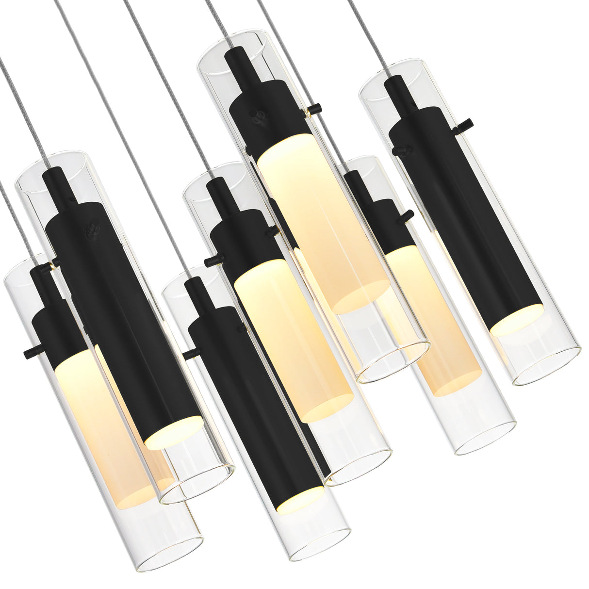 Olinda Integrated LED 33in Black Chandelier