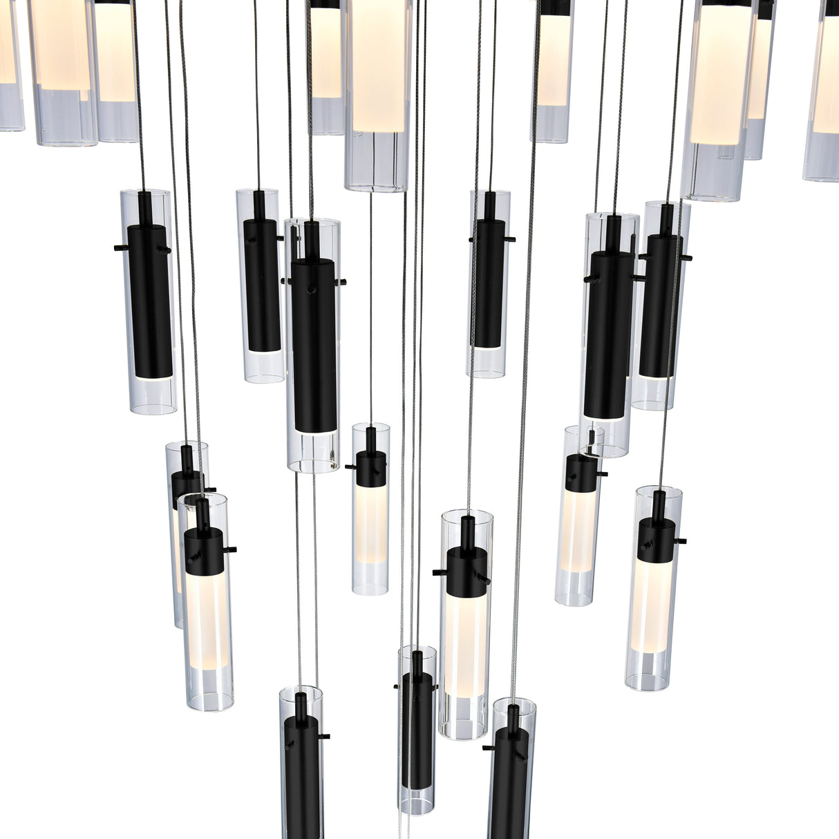Olinda Integrated LED 33in Black Chandelier
