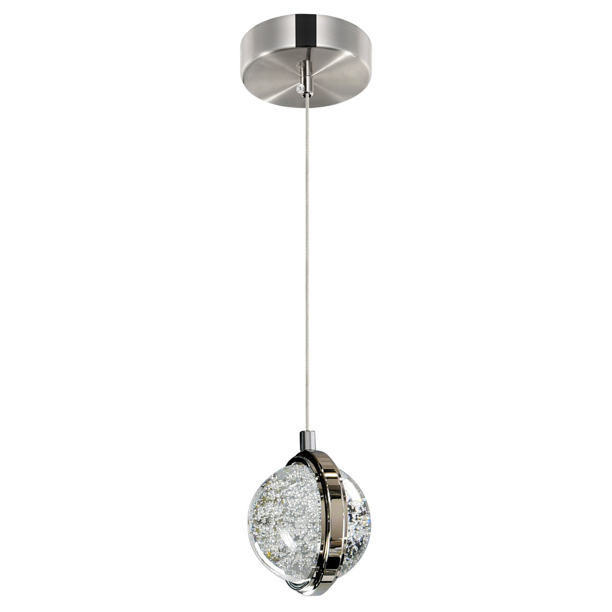 Salvador Integrated LED 4in Polished Nickel Pendant